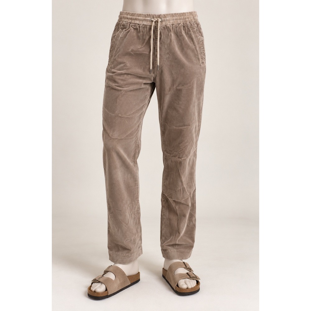 James Perse Mens Tan Corduroy Drawstring Straight Leg Pants Size 3 Large